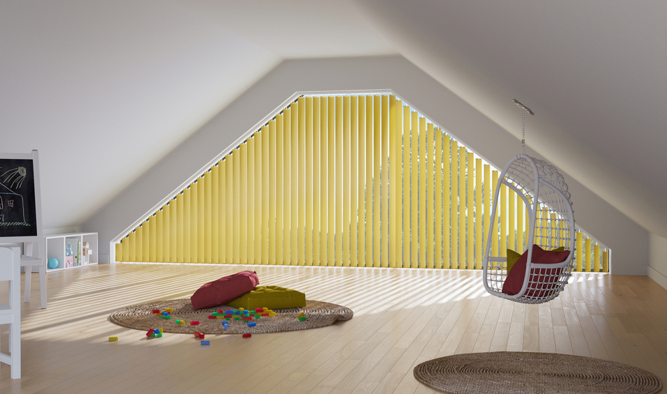 Mit farbigen Lamellen lassen sich besonders Kinderzimmer fröhlich und individuell gestalten.