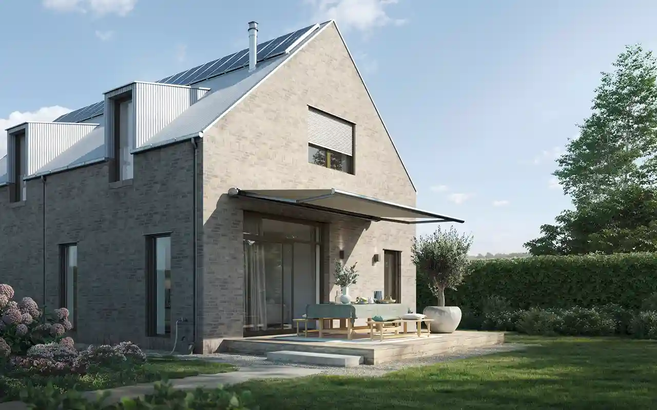 Terrassenmarkise beige