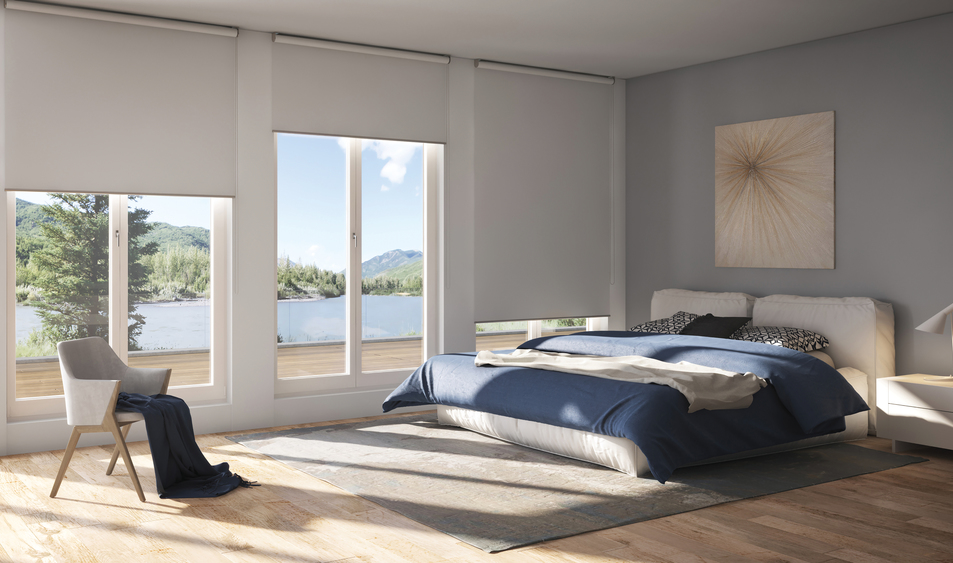 MHZ Rollos schaffen mit der Kontrolle über Licht und Temperatur perfekten Komfort für Schlafzimmer.