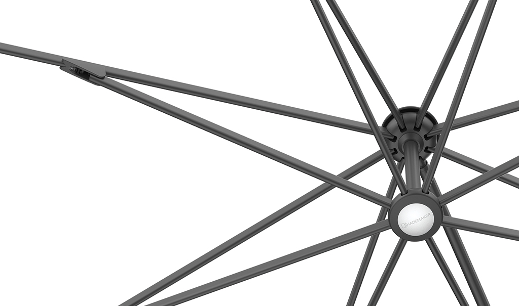 Die Spannarme eines Shademaker Polaris in der Profilansicht.