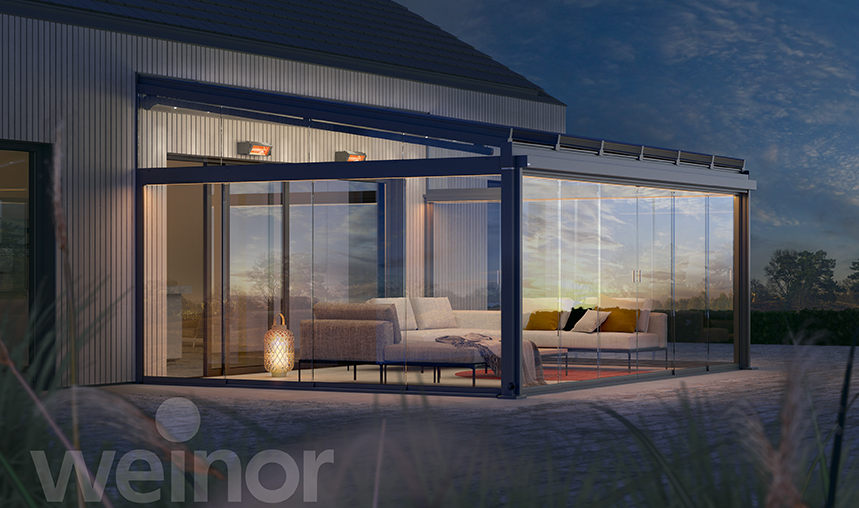 Das Glasdach Weinor Terrazza Sempra als Weinor Glasoase®.
