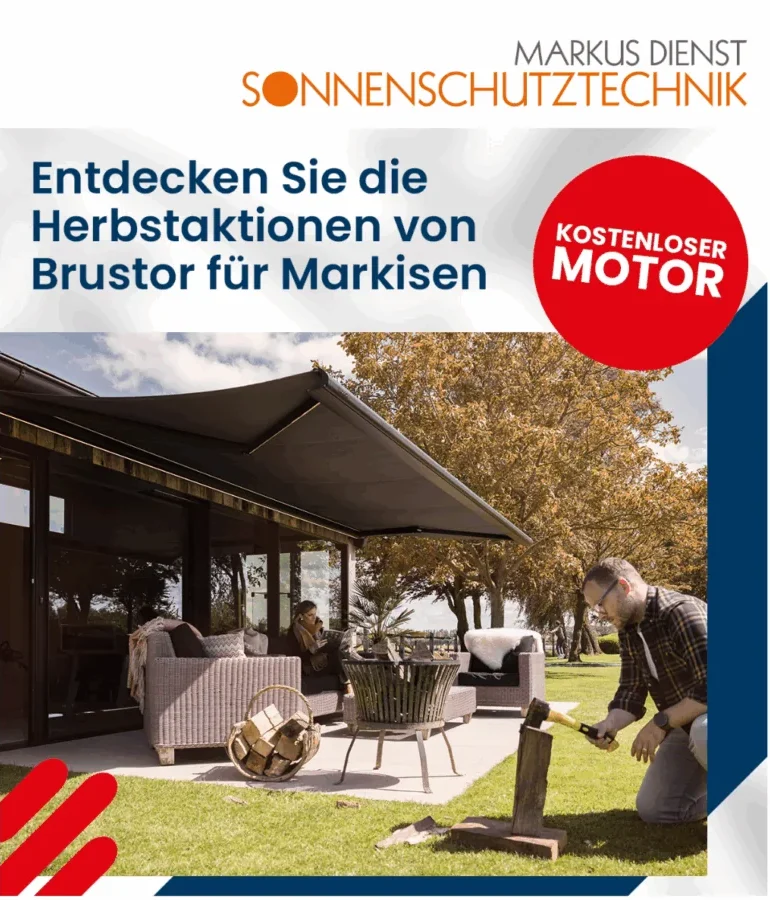 Herbstaktion Brustor Markise mit kostenlosen Motor