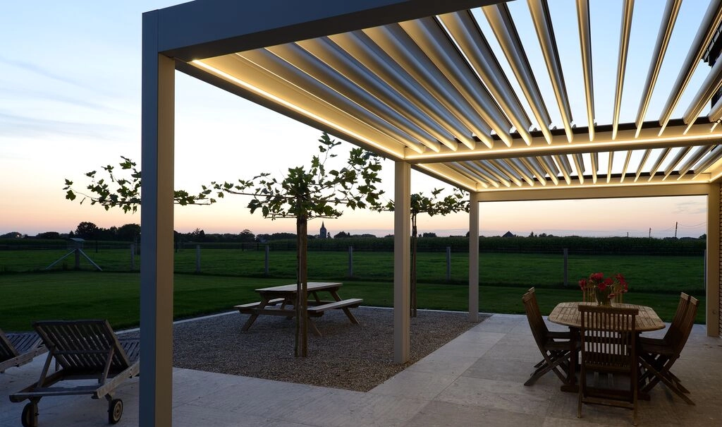 Beleuchtung für Brustor Lamellendach